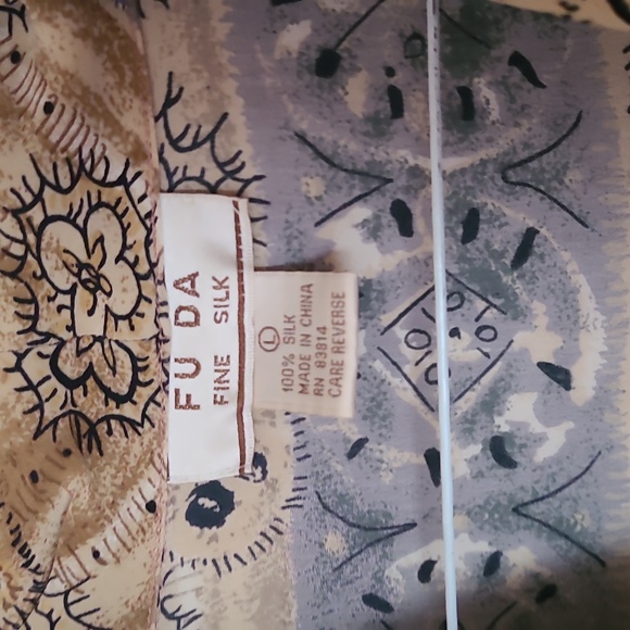 Vintage Silk Shirt L - Picture 3 of 3